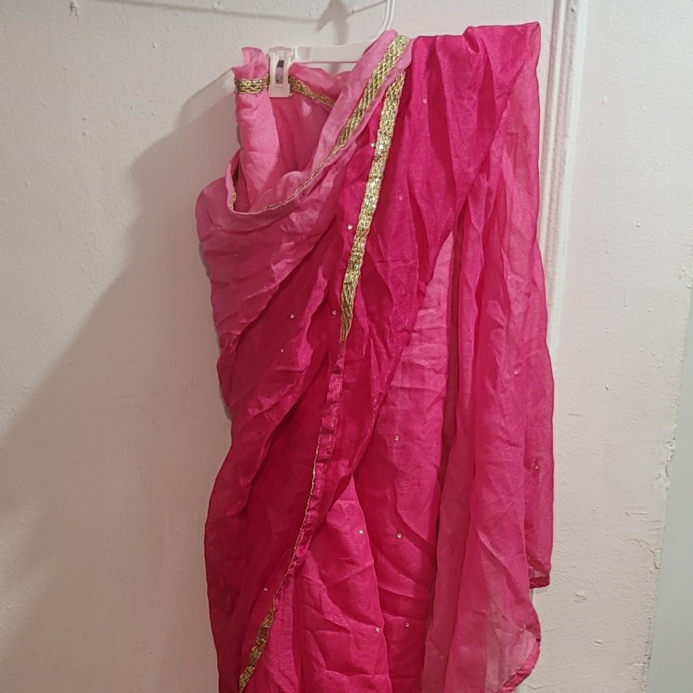 Pink sari